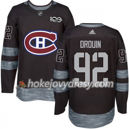 Pánské Hokejový Dres Montreal Canadiens Jonathan Drouin 92 1917-2017 100th Anniversary Adidas Černá Authentic